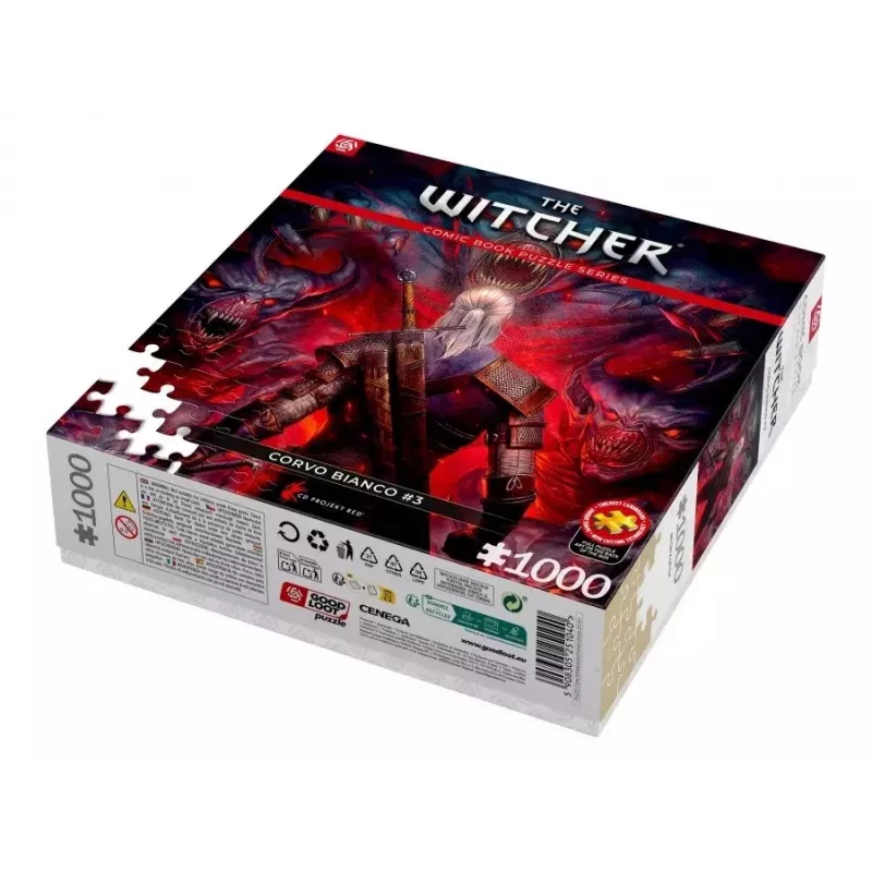 Good Loot Comic Book Puzzle: The Witcher (Wiedźmin) Corvo Weiß, 1000 Teile