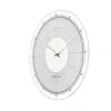 NeXtime Uhr 8125 Fancy Round, Ø43 cm, Wand, Weiß/Silber