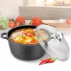 Maestro MR-4624C Topf mit Deckel 24 cm 4 l Schwarz
