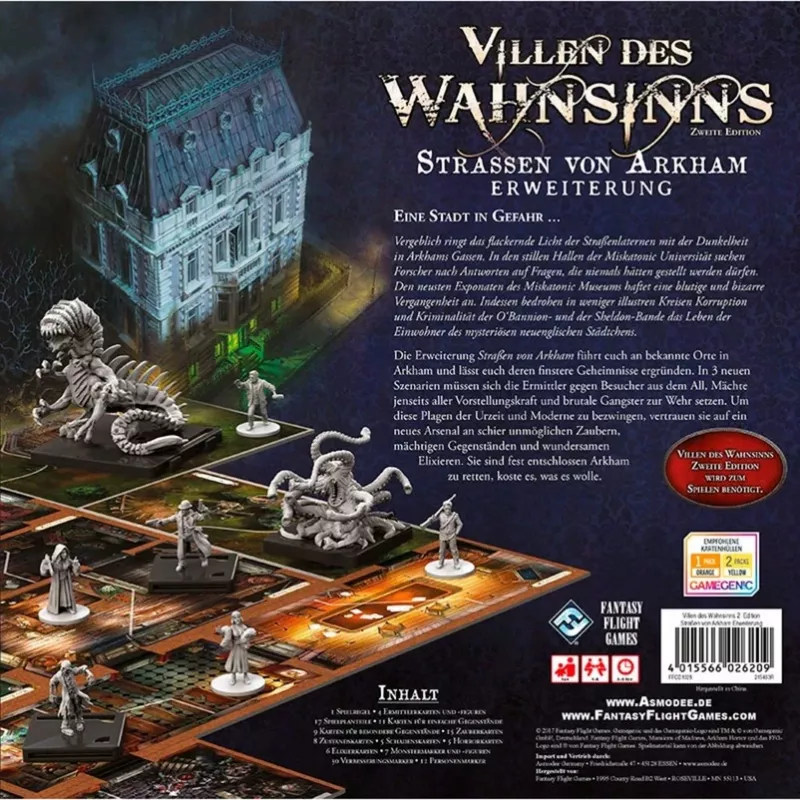 Mansions of Madness - The Streets of Arkham, Brettspiel-Erweiterung, 2. Edition