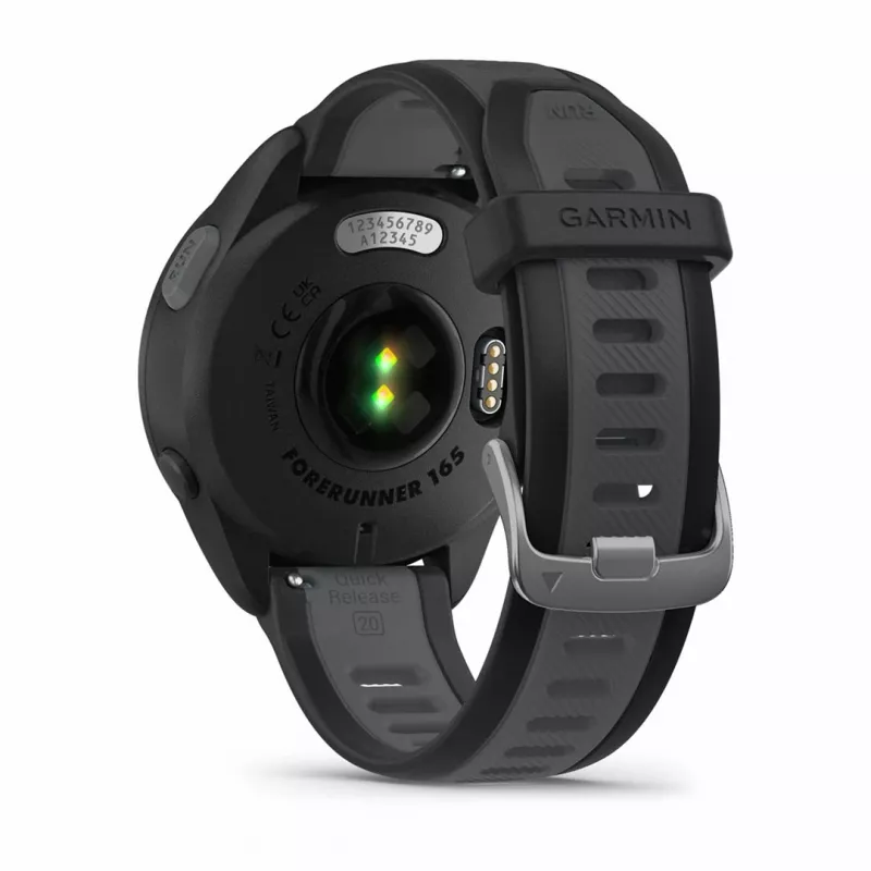 Garmin Forerunner 165 Music - Schwarz - Sportuhr mit Armband - Silikon - Schiefergrau - Handgelenkumfang: 126–203 mm - Anzeige 3 cm (1.2) (010-02863-30)