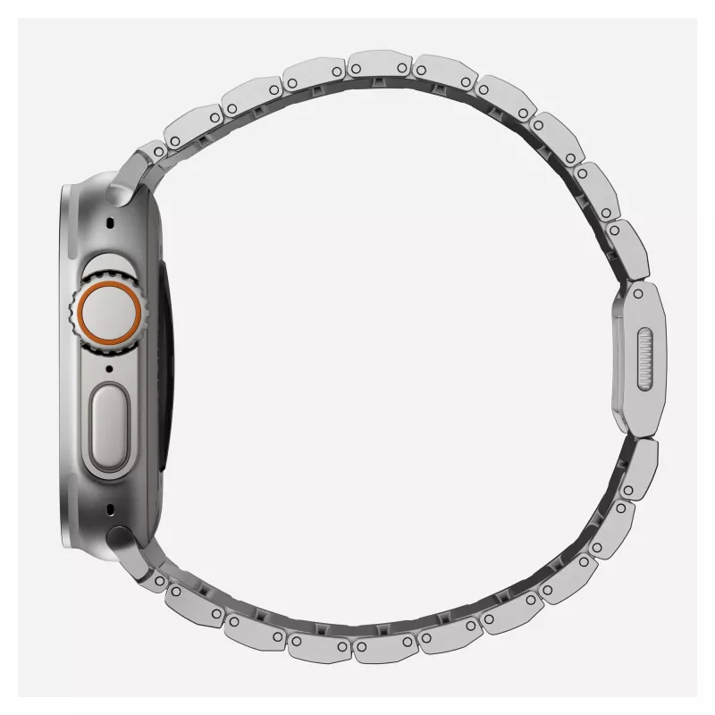 NOMAD Titanium Armband für Apple Watch 46mm/49mm Silber