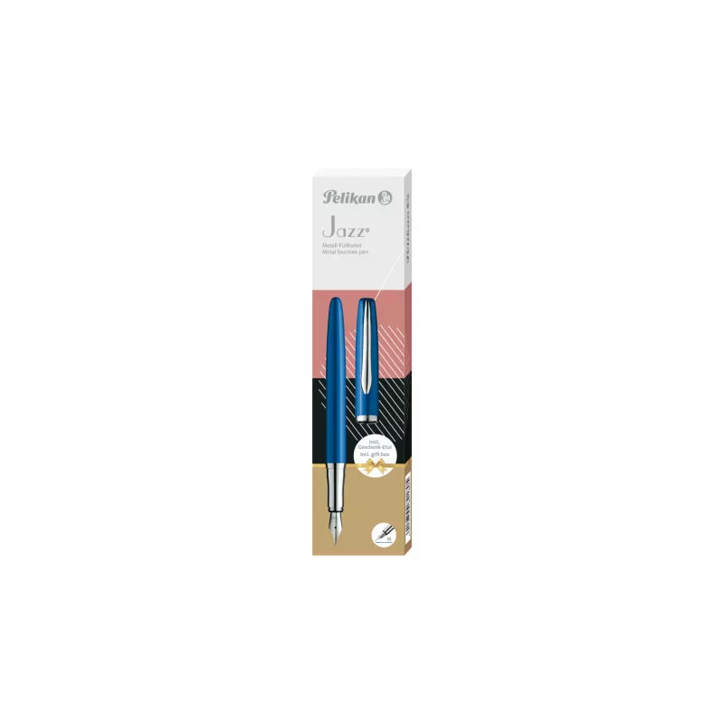 Pelikan Jazz Noble Elegance P36 Füllfederhalter Patronenfüllsystem Blau Silber