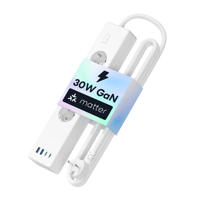 Steckdosenleiste Meross MSP844 — 4 AC-Steckdosen, 2 USB‑A, 2 USB‑C