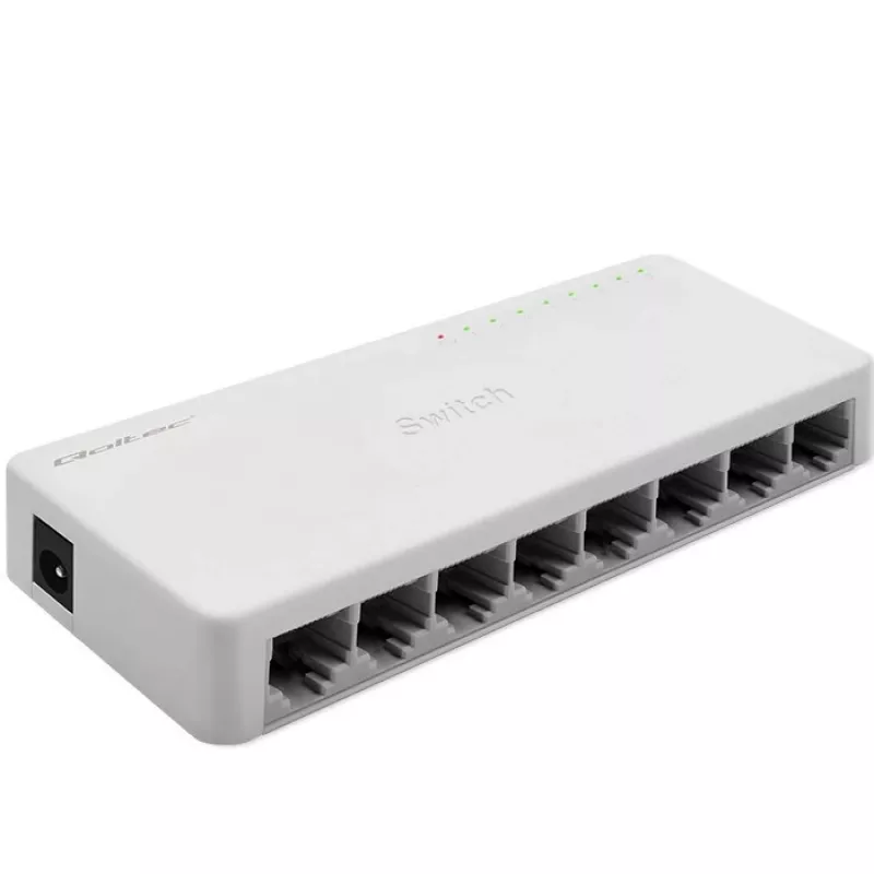 Qoltec Netzwerk-Switch 8xRJ45 Port 1000Mbps LAN