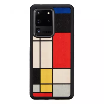 Handyhülle man and wood für Galaxy S20 Ultra — Holz schwarz Schutzhülle