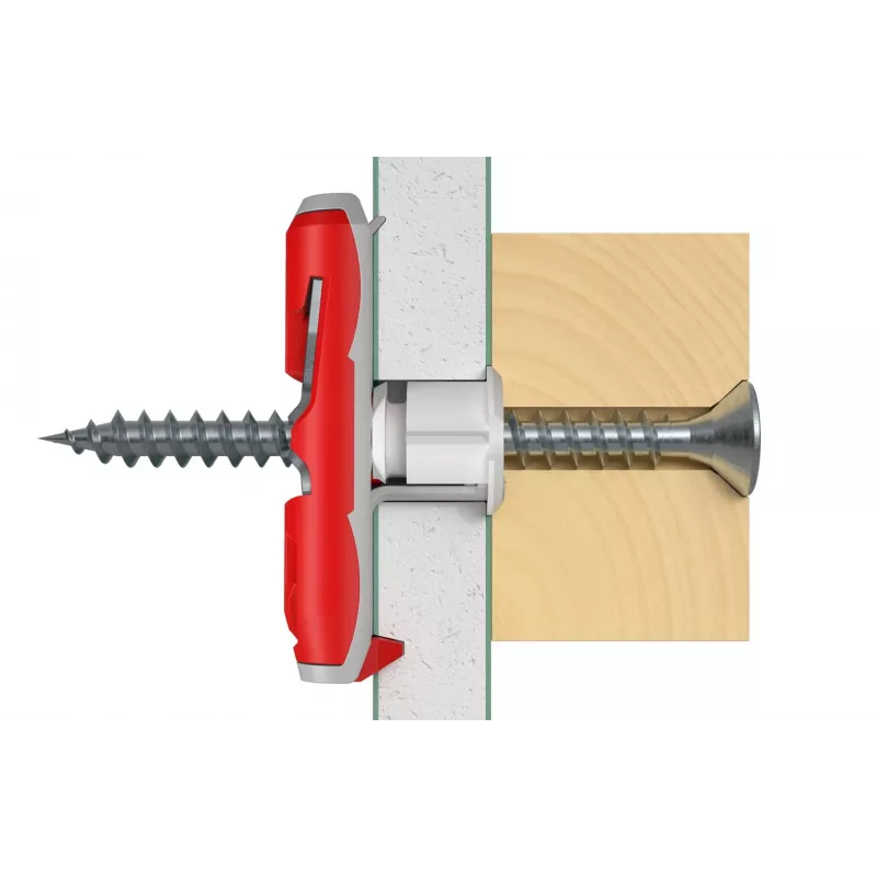 Fischer 537258 Schraubdübel / Wanddübel 50 Stk. Schrauben- & Dübelset 50 mm