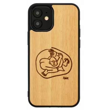 Schutzhülle Man and Wood für iPhone 12 mini — kindgerechtes Fischdesign