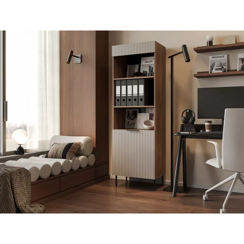Cama 3 ALMERA Regal 60x42x185 Walnuss/Kaschmir