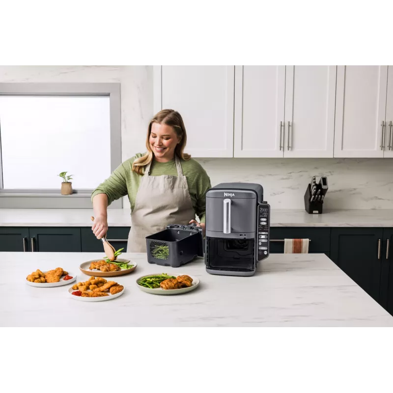 Ninja Double Stack XL Heißluftfritteuse 2 Fächer mit Temperatursonde SmartCook 9,5 L SL451EU