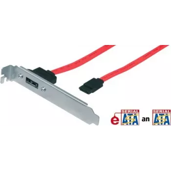 eSATA Slotadapter, 1 Port führt den internen SATA-Anschluss des Controllers nach außen (30696)