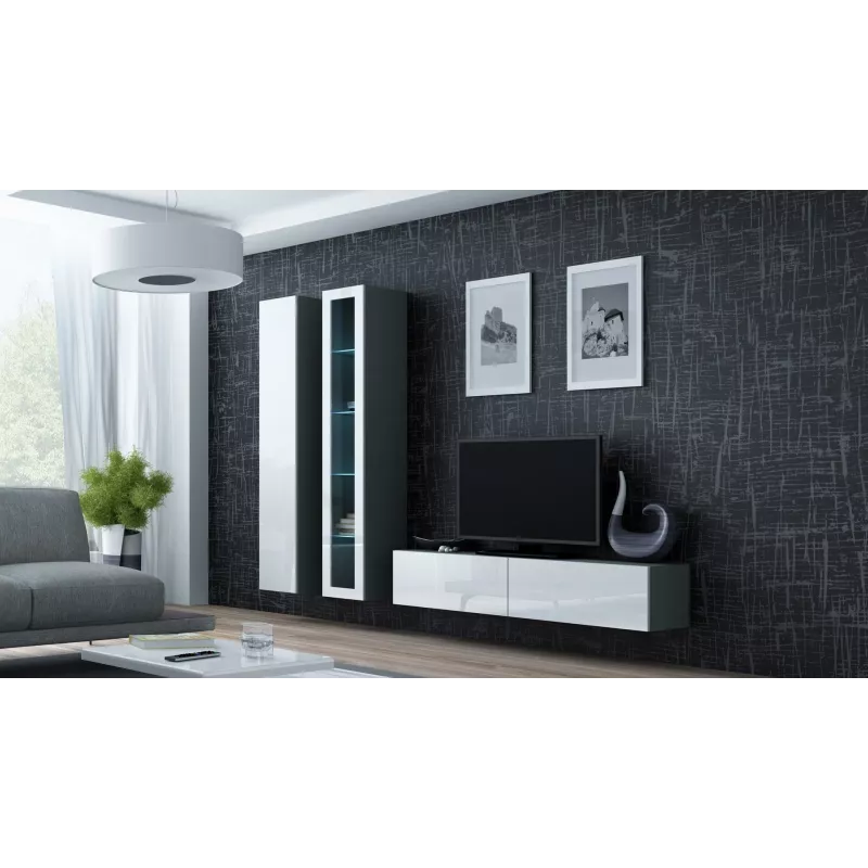 Cama TV-Ständer VIGO 140 30/140/40 Sonoma-Eiche/weiß glänzend