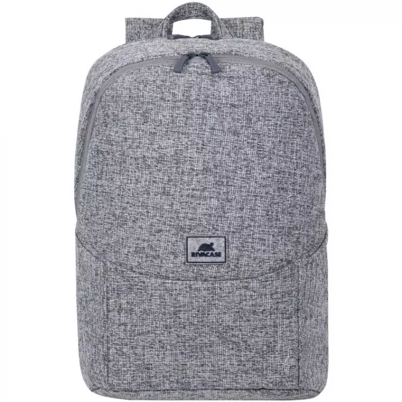 RIVACASE Anvik 15.6 Laptop-Rucksack, 15L, grau, wasserdichtes Gewebe, Fächer für 10.5 Tablet, Smartphone, Dokumente, Zubehör, Flasche