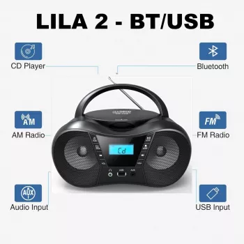Radioplayer CD LILA2 USB/BT silber