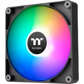 Thermaltake CT120 Reverse ARGB 120mm Gehäuselüfter, 2er-Pack, Schwarz