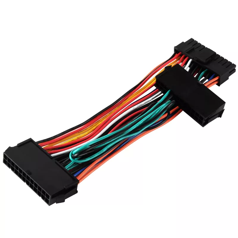 Netzteiladapter SILVERSTONE SST-PP10 — dualer 24-Pin- auf einzelnen 24-Pin-Kabeladapter