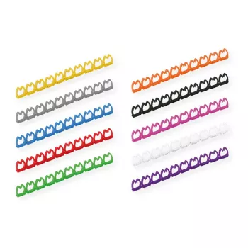 VALUE Kabelmarkierungsset für Patchkabel, 4 - 5,5 mm, 10 x 10 Stück, Mehrfarbig