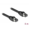 Delock - Netzwerkkabel - RJ-45 (M) zu RJ-45 (M) - 5,0 m - 7,5 mm - S/FTP - CAT 8.1 - halogenfrei, rastnasengeschützt, bis zu 40 Gbit/s Datenübertragungsrate - Schwarz (80236)