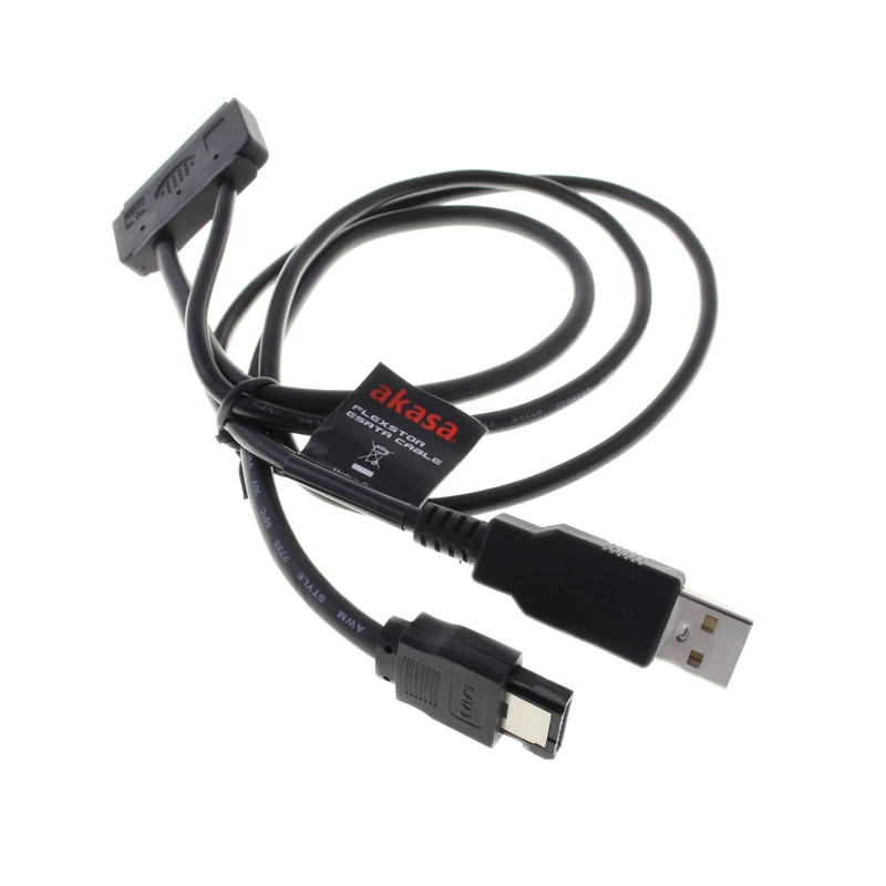 Akasa Flexstor eSATA-Kabel für 6,40 cm (2.5) - SATA-HDD und -SSD (AK-CBSA03-80BK)