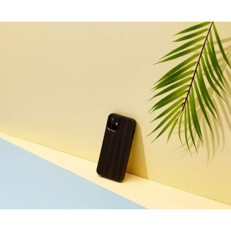 Schutzhülle Man and Wood für iPhone 12 mini – Ebenholz schwarz