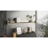 Cama Shelf PORTO 150x18x16.5 Eiche/Schwarz