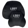 L33T Gaming 160382 Luxuriöses Gaming-Stuhl-Kissen-Set, Memory Foam, Samt, ultrasoft, Schwarz