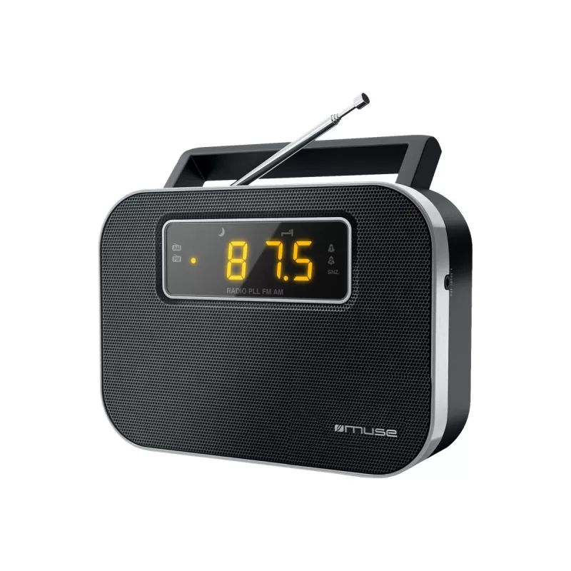 Muse | M-081R | Weckerfunktion | 2-Band PLL tragbares Radio | Schwarz