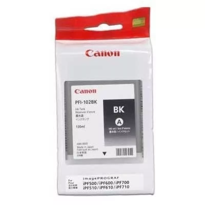 Tintenpatrone Canon PFI-102BK schwarz 130 ml für imagePROGRAF Drucker