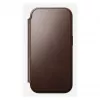 Handyhülle Nomad Modern Leather Folio für iPhone 17 Pro, Leder/Aluminium, 16 cm (6,3 Zoll) braun, 4 Kartenfächer