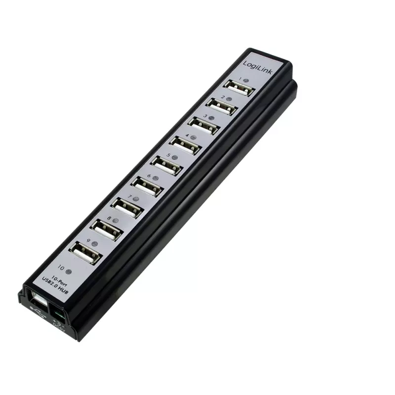 LogiLink UA0096 USB-Hub 480 Mbit/s Schwarz