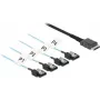 DeLOCK 85468 SAS-Kabel 0,5 m 12 Gbit/s Schwarz OCuLink SFF-8611 auf SATA
