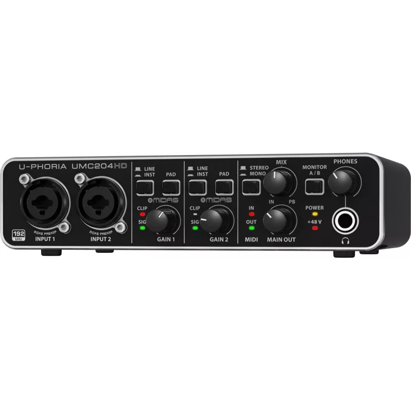 Behringer UMC204HD ergänzende Musikausrüstung