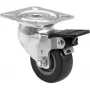 Lenkrolle 50 mm Roadinger 30004016 grau mit Bremse