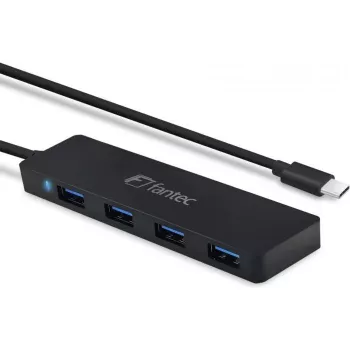 USB-Hub FANTEC UMP-4U31-C mit 4x USB-A 3.0 Anschlüssen und USB-C Verbindung