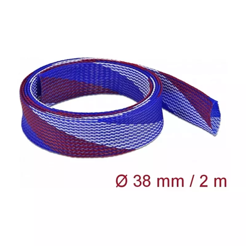 Kabelmantel DeLOCK 20756 Blau Rot Weiß
