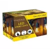 VISIONAL LED-Gartenlichterkette mit 15 E27-Fassungen, 15 m Länge, 1 m Abstand, schwarzes Kabel (H05VV-F 2x0,75)