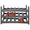 Tisch-Weinregal rotho VARIO für 6 Flaschen, faltbar, grau, 600×220×140 mm