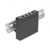 Patchfeld DELOCK Mini Desktop RJ45 4-Port Cat.6A geschirmt schwarz, Metall, 90×22×93 mm