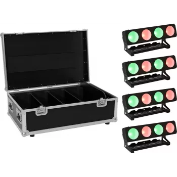 LED-Licht-Set EUROLITE PMB-4 COB QCL 30W 4x – kompakt, für Bühne/portable Beleuchtung