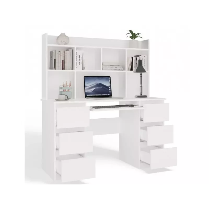 KUBA Schreibtisch Set + Extension Piece, weiß