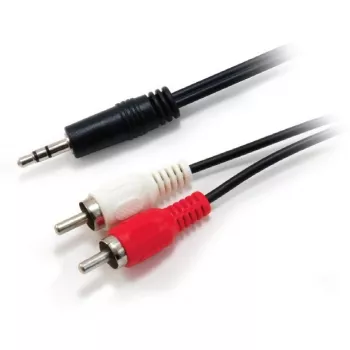 Equip 3.5mm Male to 2xRCA Male Stereo Audio Kabel, 2.5m, 3.5mm, Male, 2 x RCA, Male, 2.5 m, Schwarz