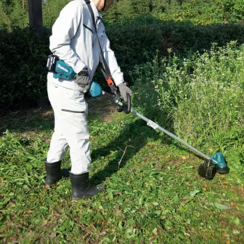 Makita DUR192LRT1, Rasentrimmer, Bügelgriff, 6000 U/min, Schwarz, türkis, 30 cm, 87,8 dB