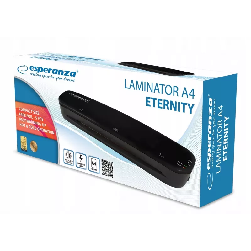 Esperanza EFL002 Laminiergerät Kalt-/Heißlaminierer 250 mm/min Schwarz