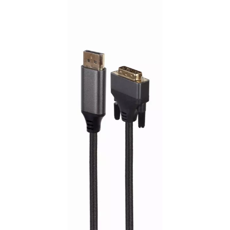 Videokabel-Adapter Gembird CC-DPM-DVIM-4K-6 – DisplayPort auf DVI, 1,8 m, 4K, schwarz