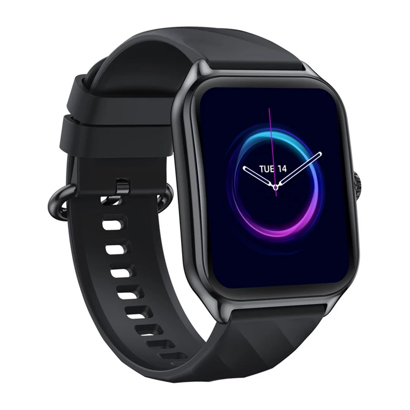 Smartwatch Zeblaze GTS 4 — 1,94 Zoll (4,93 cm) AMOLED, 466×466 px, Touchscreen, Wi‑Fi, Silikonarmband, Schwarz