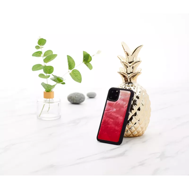 Smartphone-Hülle iKins für iPhone 11 Pro – pink lake und schwarz zweifarbige Schutzhülle