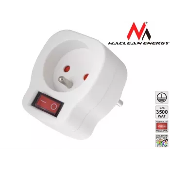 Steckdose MACLEAN AC-Steckdose MCE13 mit Schalter