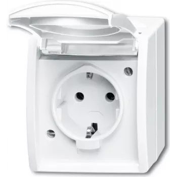 Busch Jaeger 2083-0-0831 Steckdose CEE 7/3 Weiß (2083-0-0831)