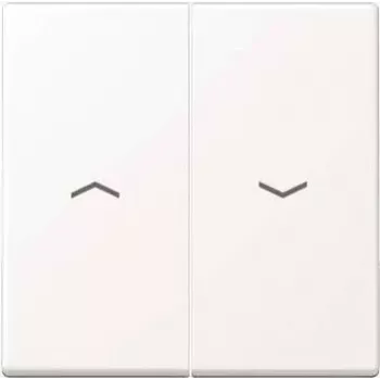 Wandplatte / Schalterabdeckung Jung A595PWWM — Kunststoff, schraubenloses Design, 1-teilig