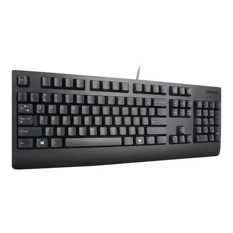 Kabelgebundene Lenovo Preferred Pro II Full-Size USB-Tastatur, QWERTY, rumänisches Layout, Schwarz, Handgelenkauflage
